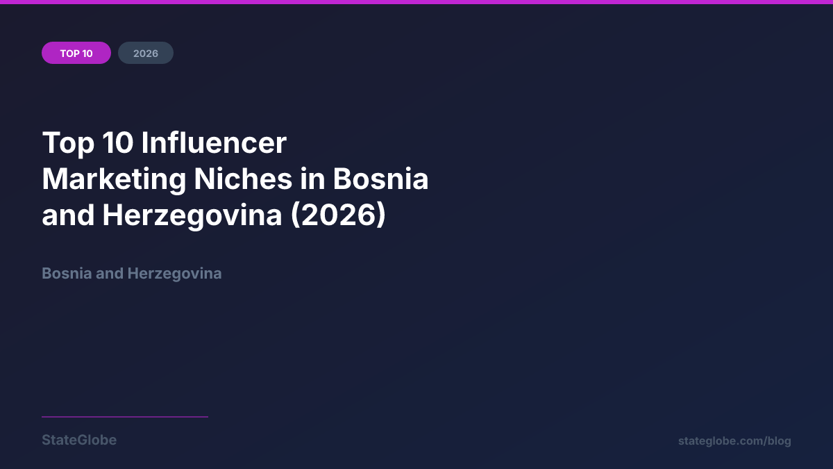 Top 10 Influencer Marketing Niches in Bosnia and Herzegovina (2026)