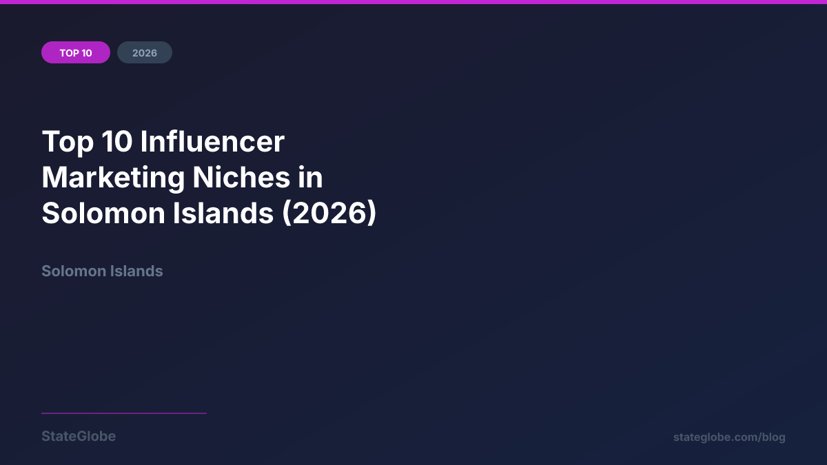 Top 10 Influencer Marketing Niches in Solomon Islands (2026)