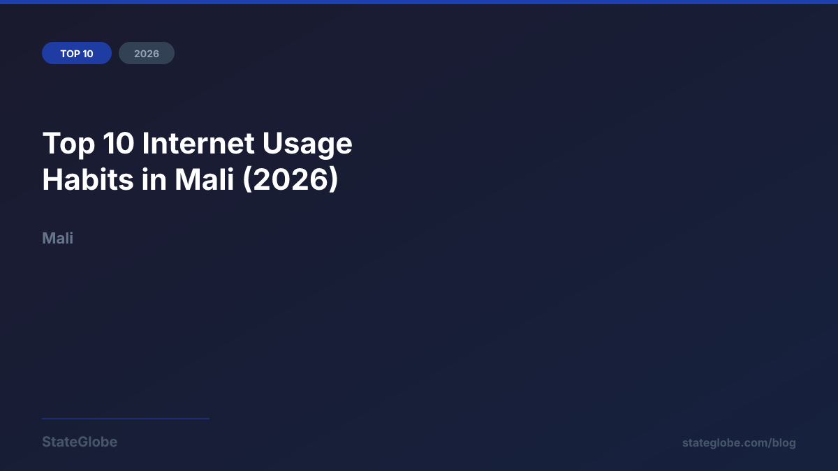 Top 10 Internet Usage Habits in Mali (2026)