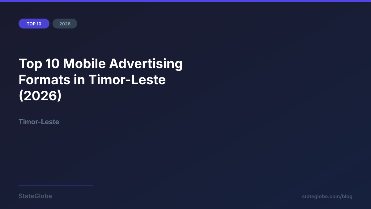 Top 10 Mobile Advertising Formats in Timor-Leste (2026)